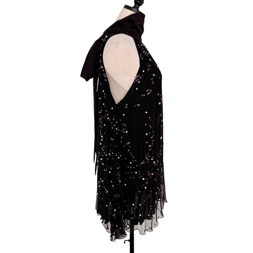 NWT Azeeza Atwood Sequin Dress Black Mini Cocktail Party Vegas LBD Size XS - Picture 5 of 12